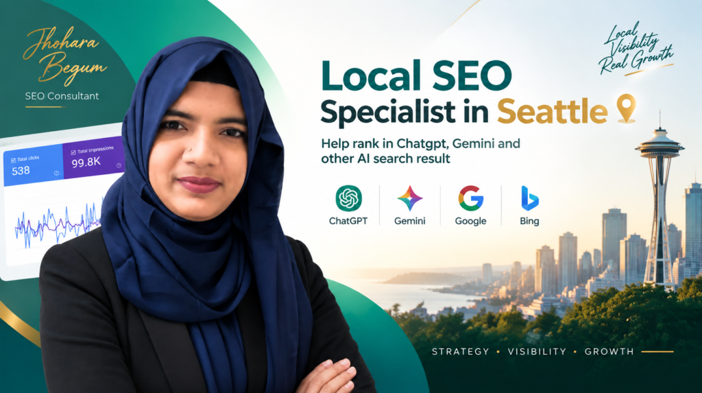 Local SEO Specialist in Seattle washington, Jhohara Begum