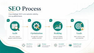 SEO process for improving business search visibility